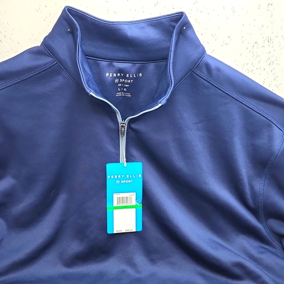 PERRY ELLIS SPORT ZIPPER LONG SLEVES SHIRT - Picture 2 of 7